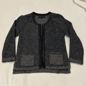 Rag & Bone Black and White Textured Cardigan